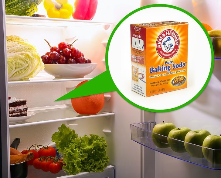 Khử mùi tủ lạnh bằng baking soda
