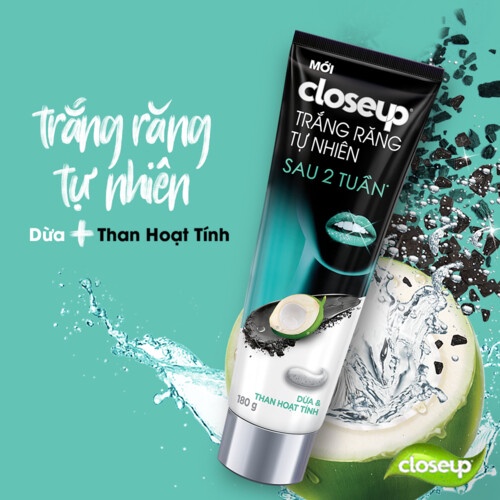 Kem đánh răng closeup than hoạt tính công dụng